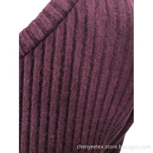 Knit stripe round neck sweater